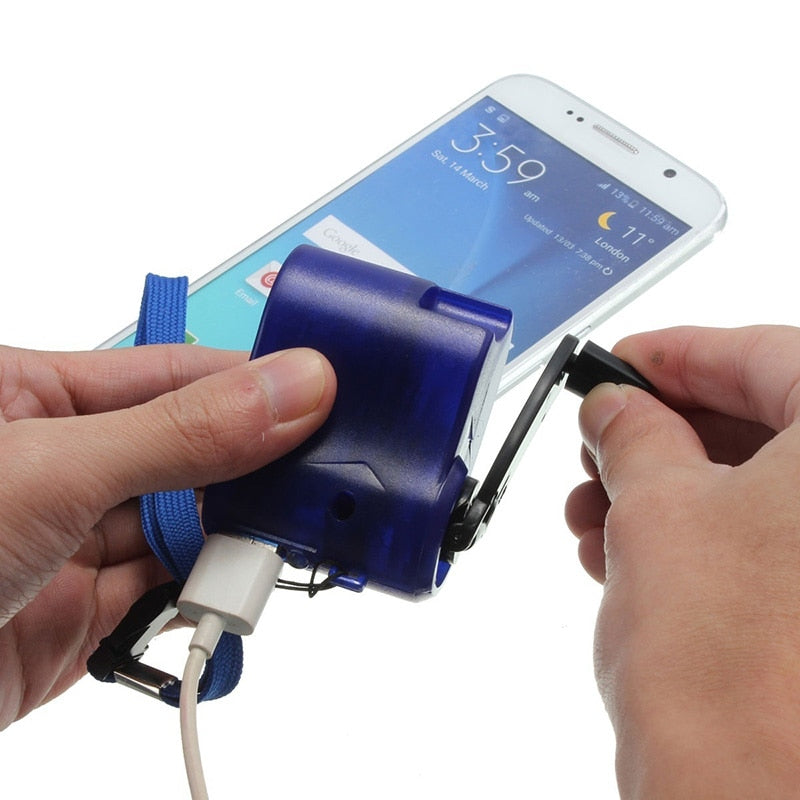 HAND WINDING PHONE CHARGER FOR EMERGENCY